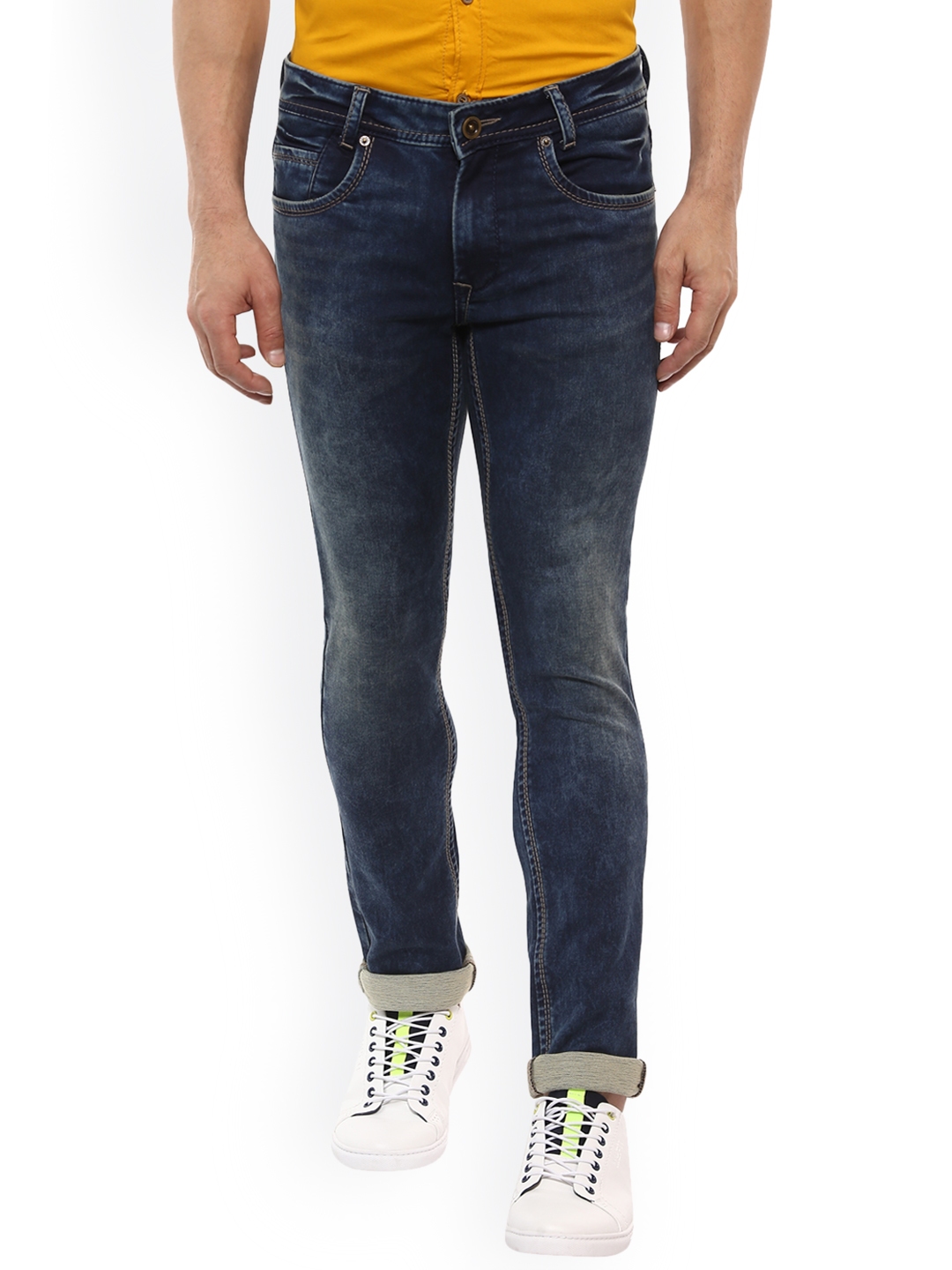 mufti slim men blue jeans
