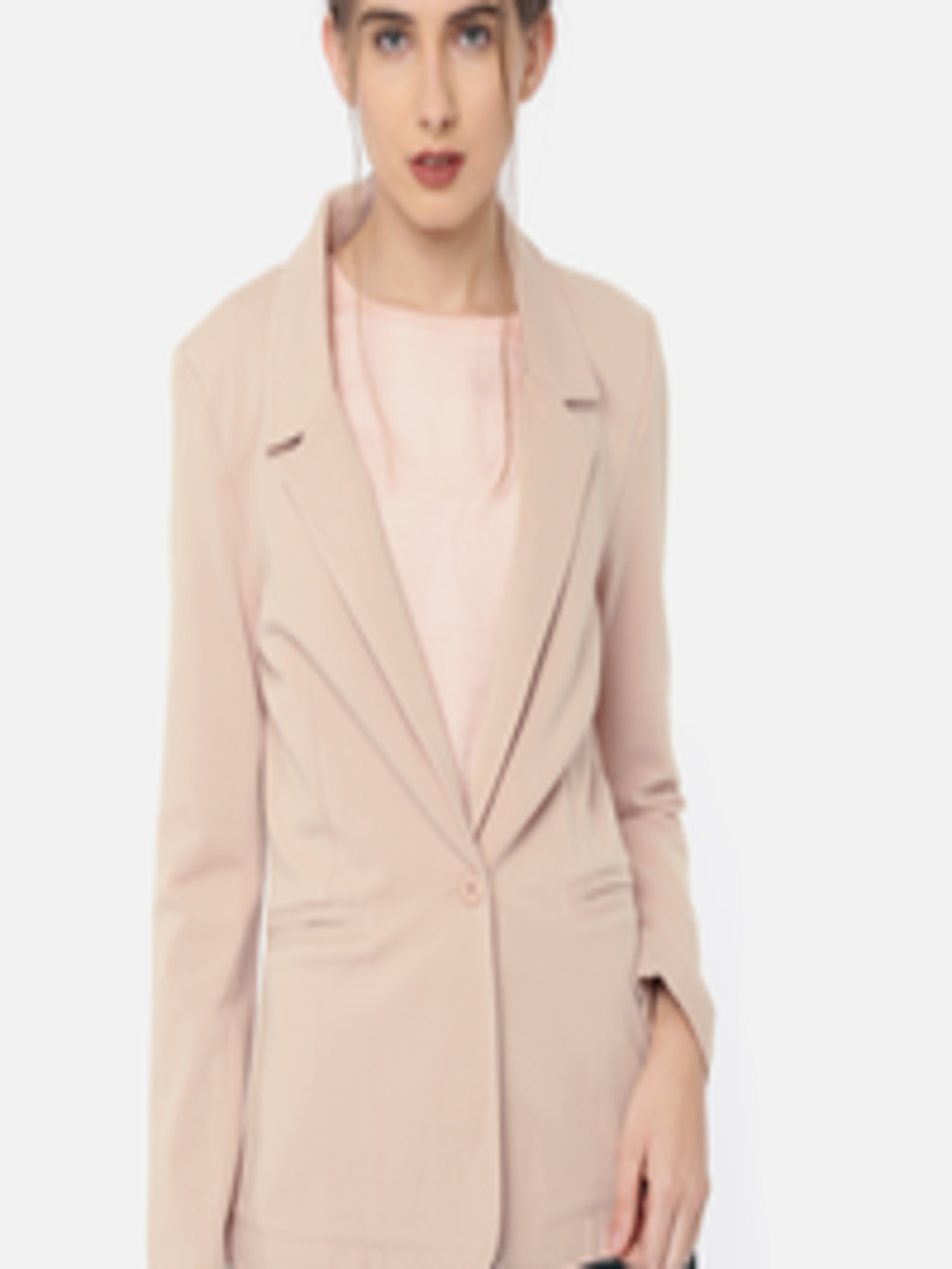 Buy Vero Moda Dusty Pink Single Breasted Blazer - Blazers for Women ...