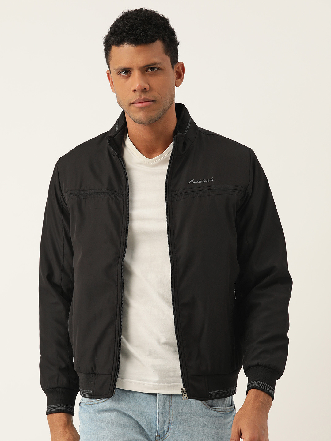 Buy Monte Carlo Solid Bomber Jacket Jackets for Men 23920500 Myntra