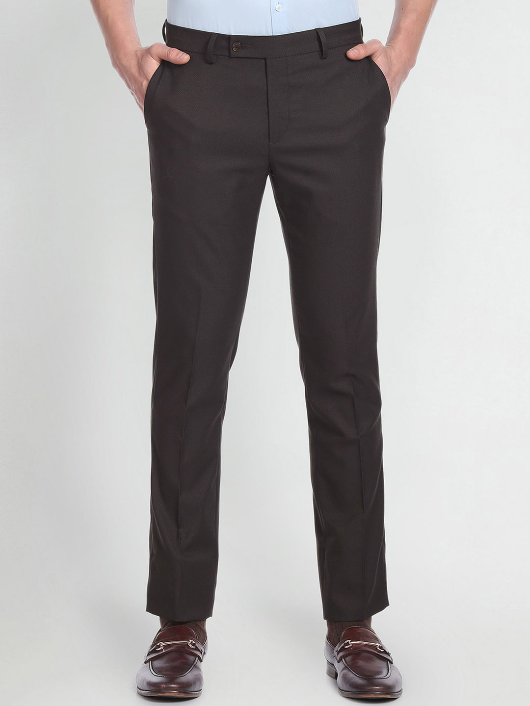 Buy Arrow Men Mid Rise Formal Trousers - Trousers for Men 23930108 | Myntra