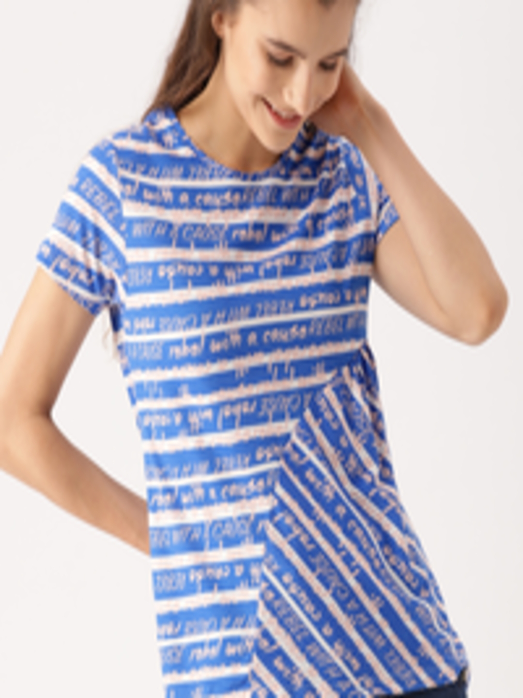 Buy DressBerry Women Blue Striped Top - Tops for Women 2393109 | Myntra