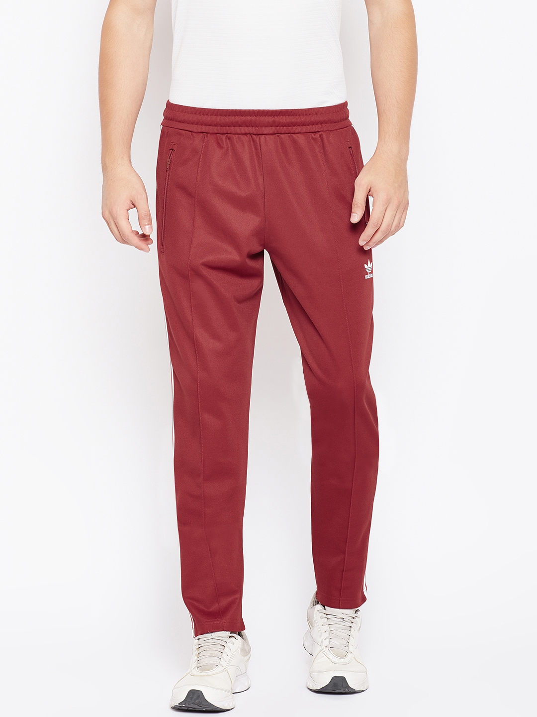 burgundy track pants mens