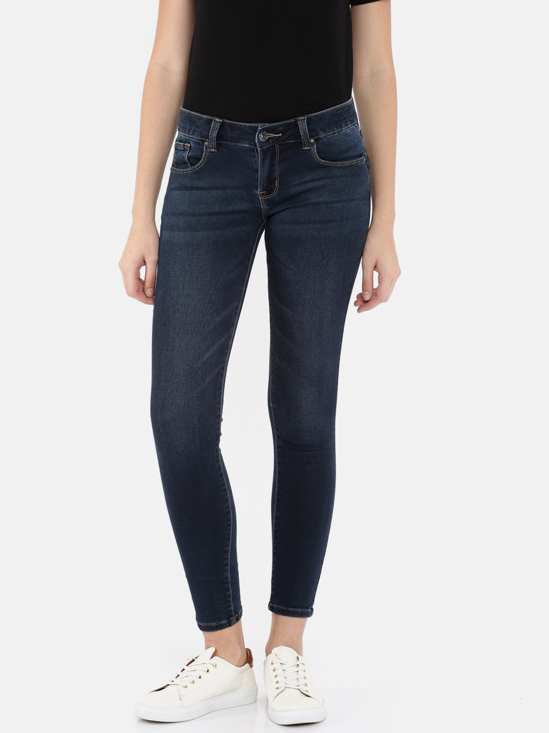 Buy Deal Jeans Women Blue Skinny Fit Mid Rise Clean Look Stretchable