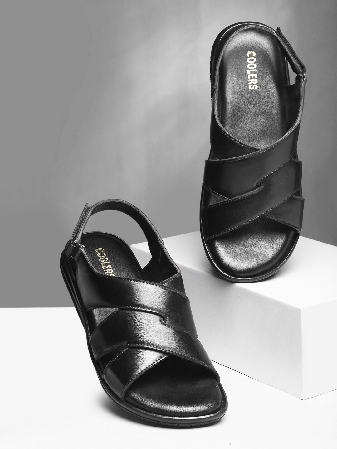 Buy Liberty Men Cross Strap Comfort Sandals With Velcro Sandals for