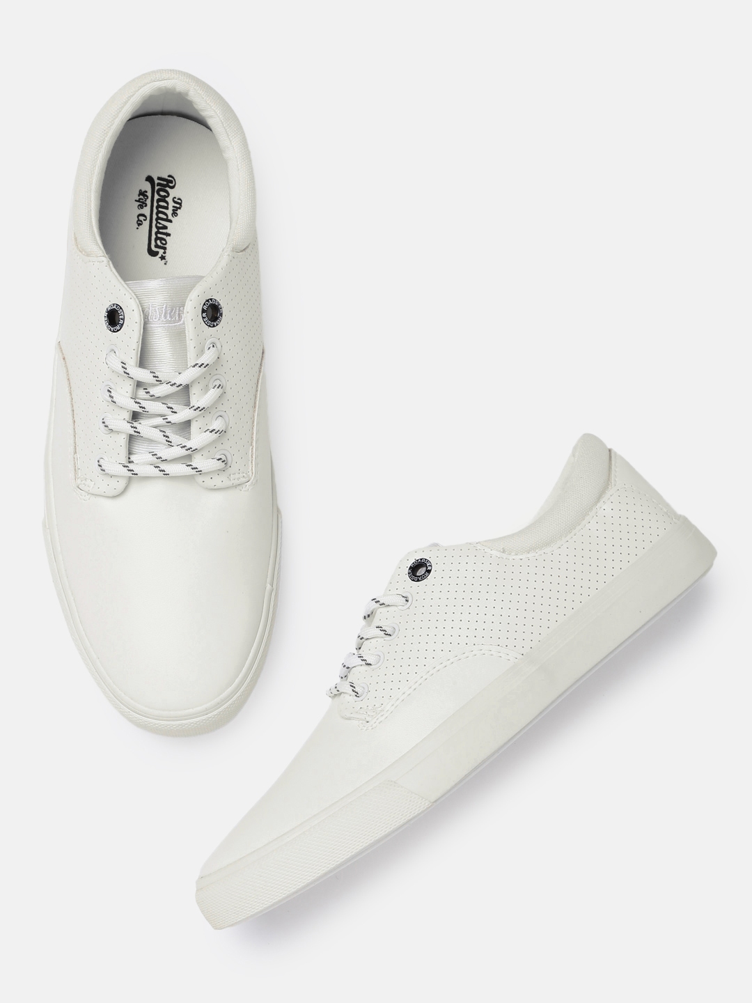 Roadster men hot sale white sneakers