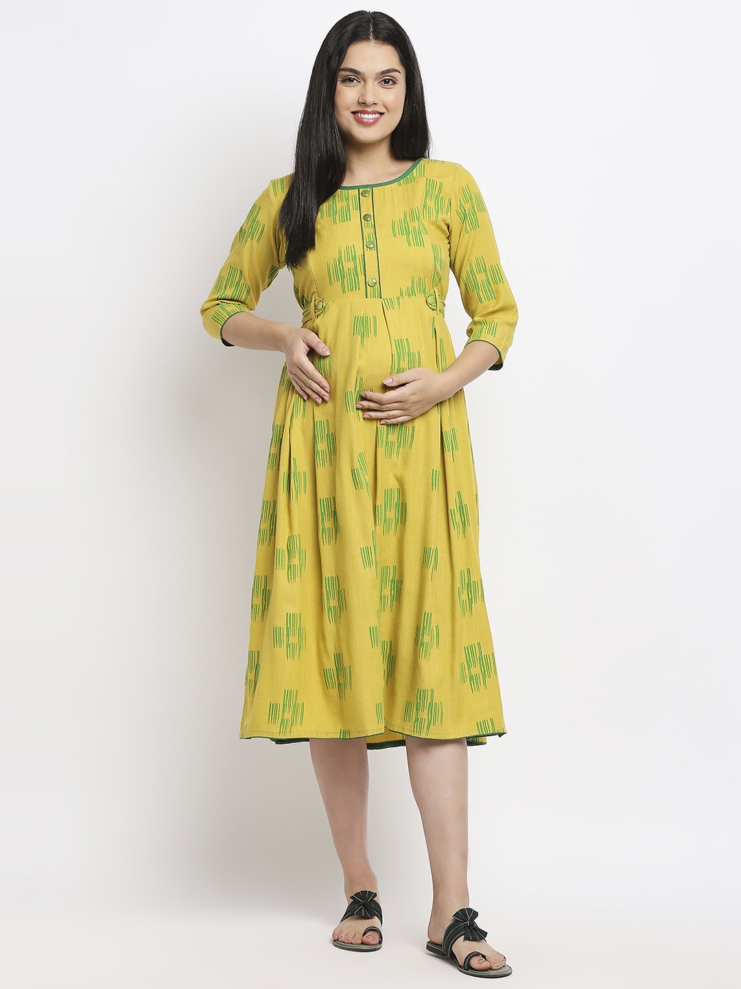 Buy True Shape Abstract Printed Maternity Ethnic Dress - Ethnic Dresses ...
