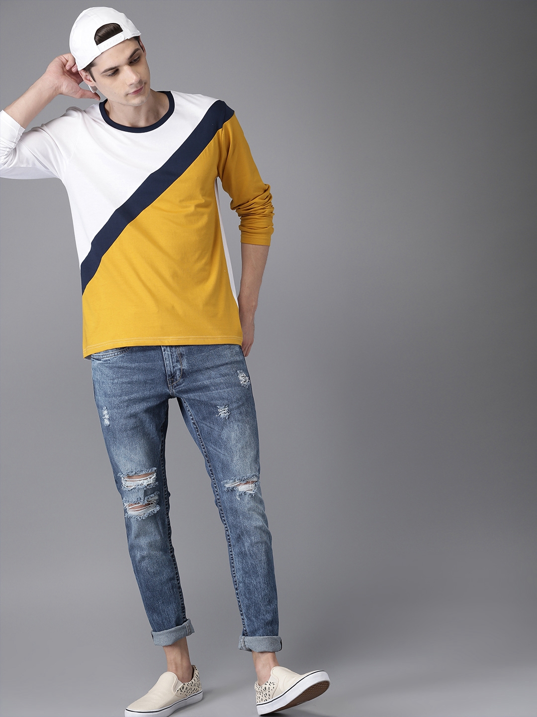 highly distressed jeans