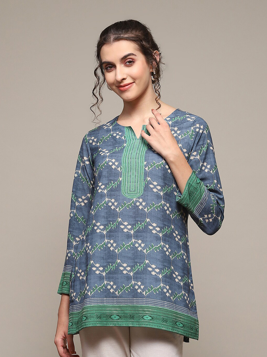 Buy Biba Abstract Printed Regular Kurti - Kurtis for Women 23982384 ...