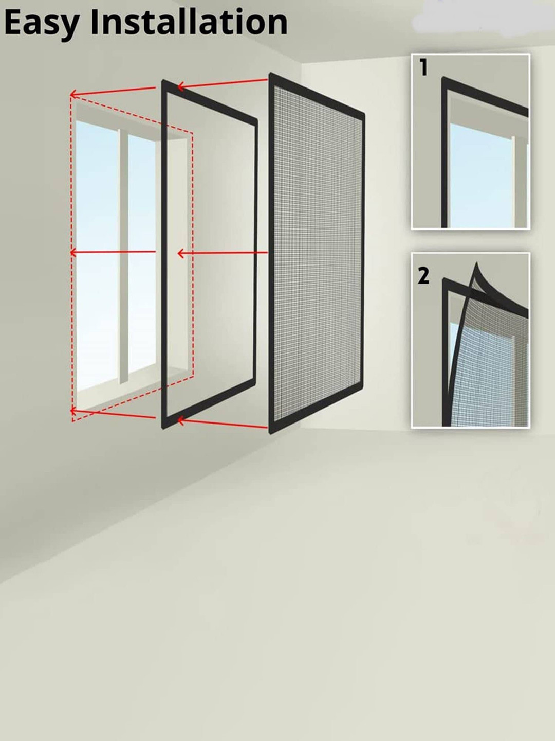 Buy Classic Mosquito Net Grey Self Adhesive Hook Mosquito Net