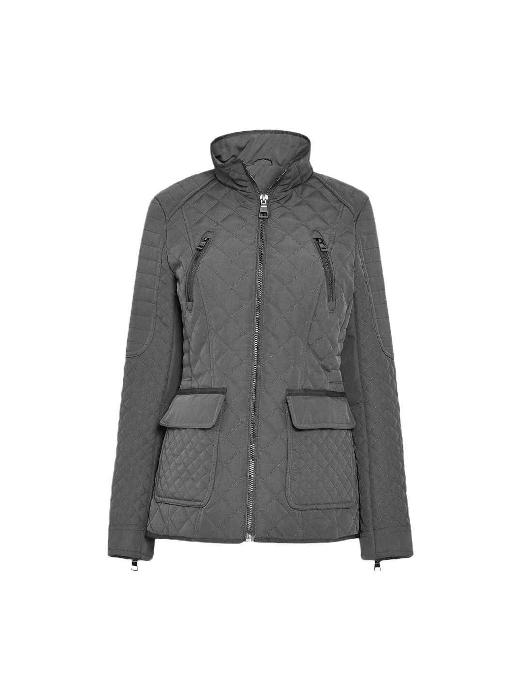 Buy Next Women Charcoal Grey Solid Quilted Jacket Jackets for Women