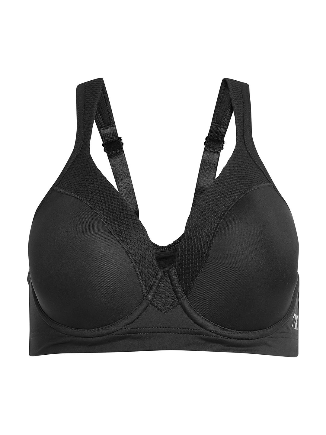Buy Next Black Solid Underwired Non Padded Sports Bra Bra for Women