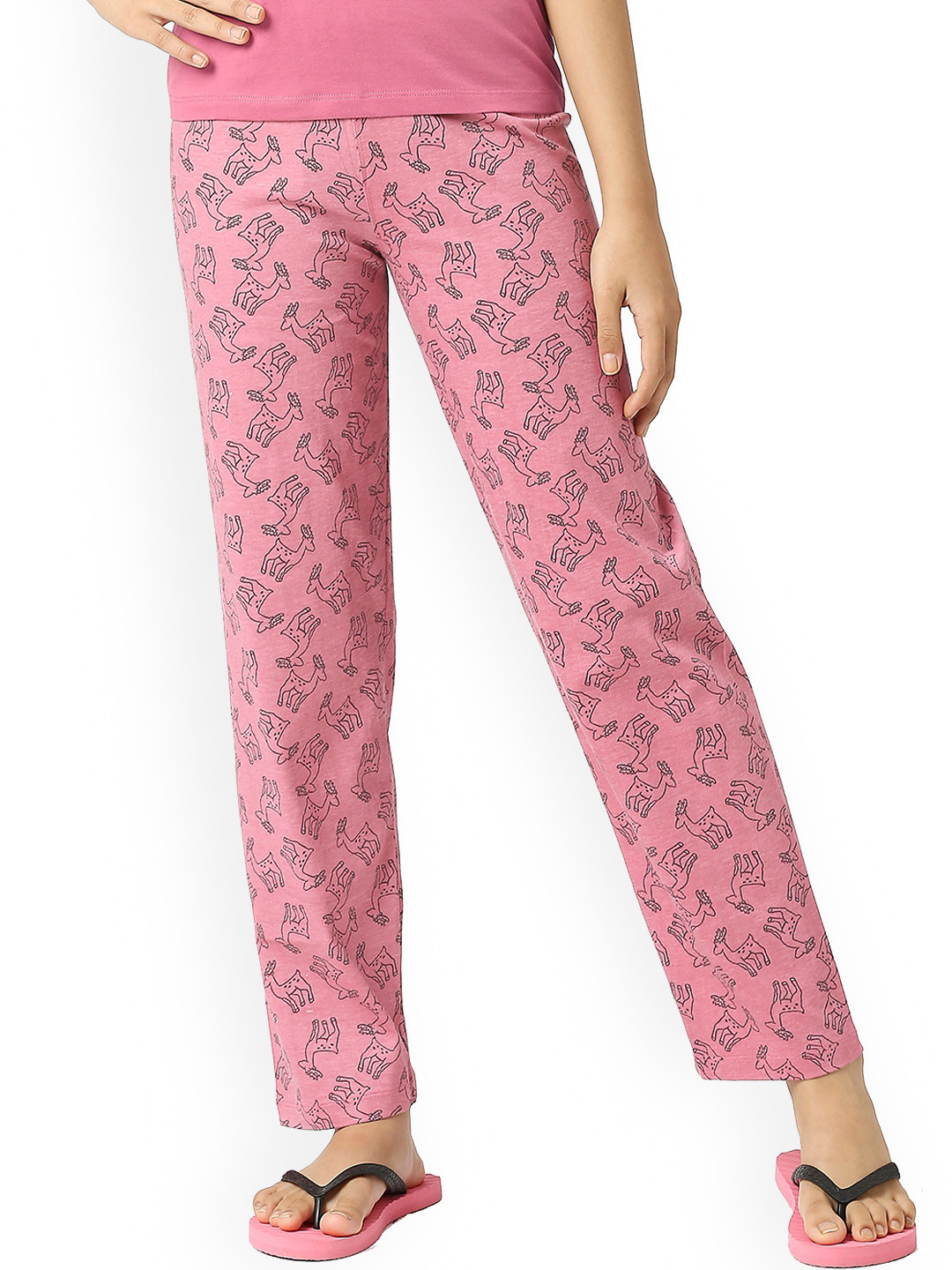 Buy SINI MINI Girls Mid Rise Printed Pure Cotton Lounge Pants Lounge