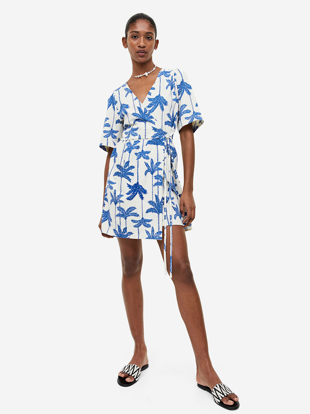 Buy H&M Cotton Jersey Wrap Dress Dresses for Women 24005458 Myntra
