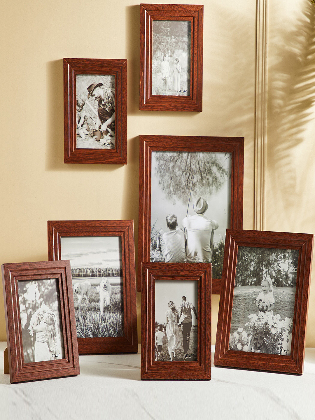 Buy Home Centre 7 Pieces Pacific Sepia Brown Photo Frames Photo Frames for Unisex 24009956