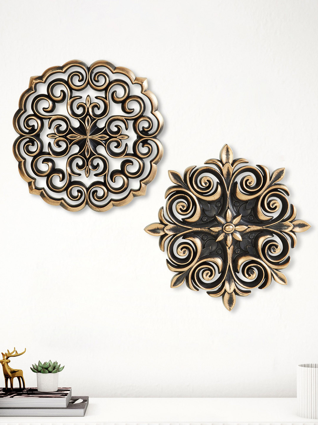 Buy Home Centre Ananda Black Metal Wall Decor - Wall Decor for Unisex ...