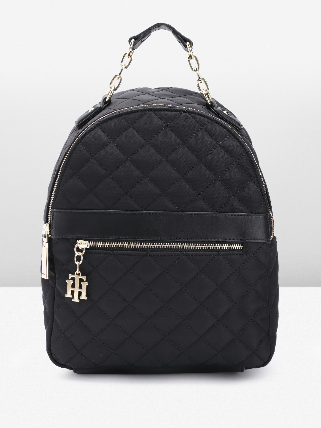 Buy Tommy Hilfiger Women Geometric Self Design Small Backpack With
