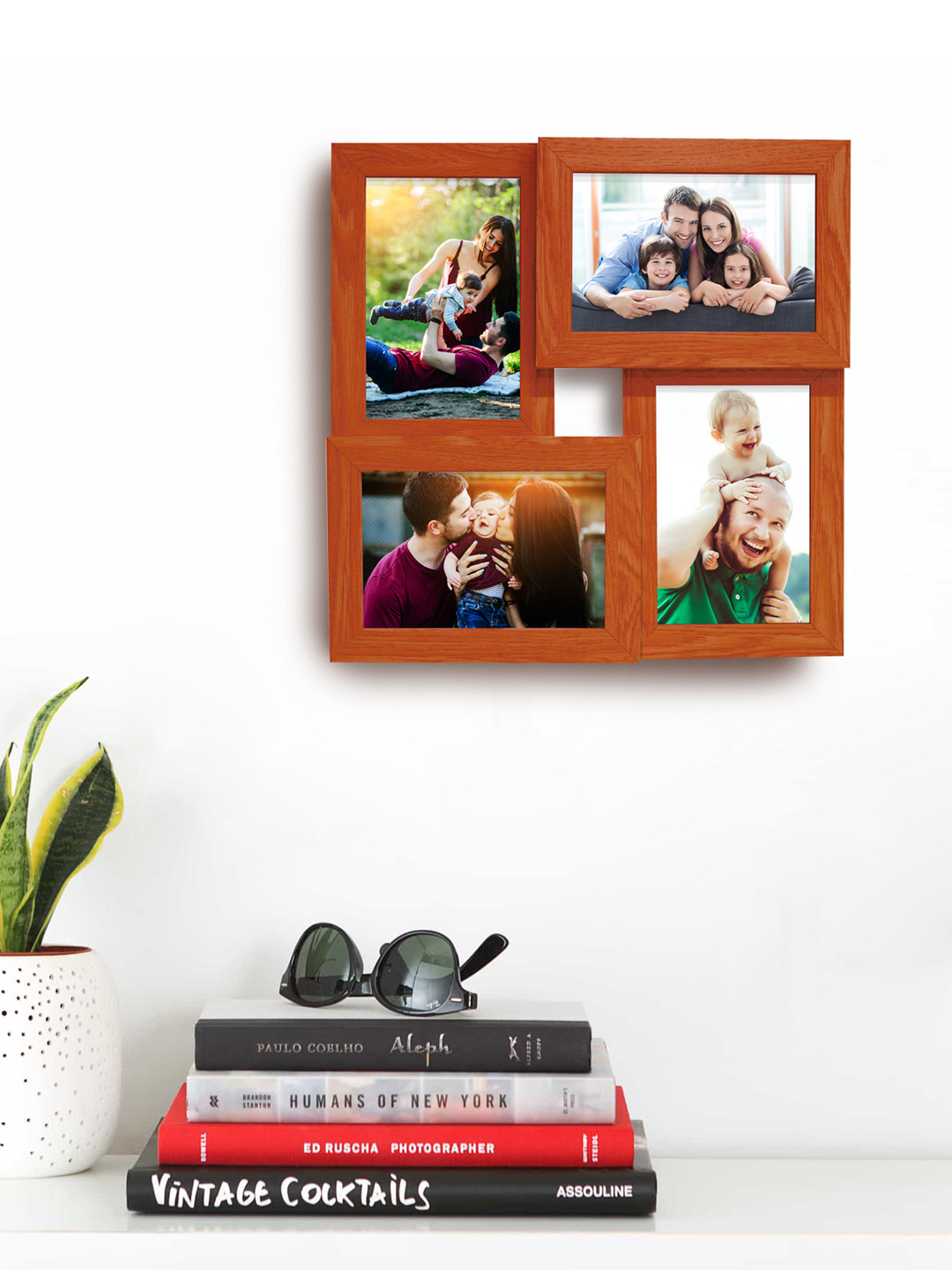 Buy Storyhome Brown 4 In 1 Wooden Collage Photo Frame Photo Frames