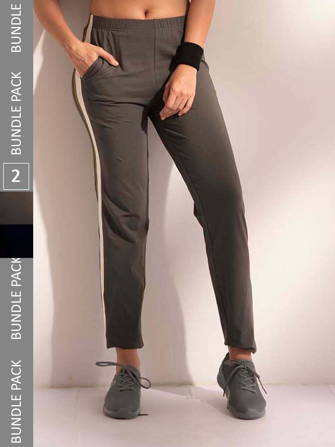 Women's Lavender Abstract-Printed Slim-Fit Cotton Track Pant