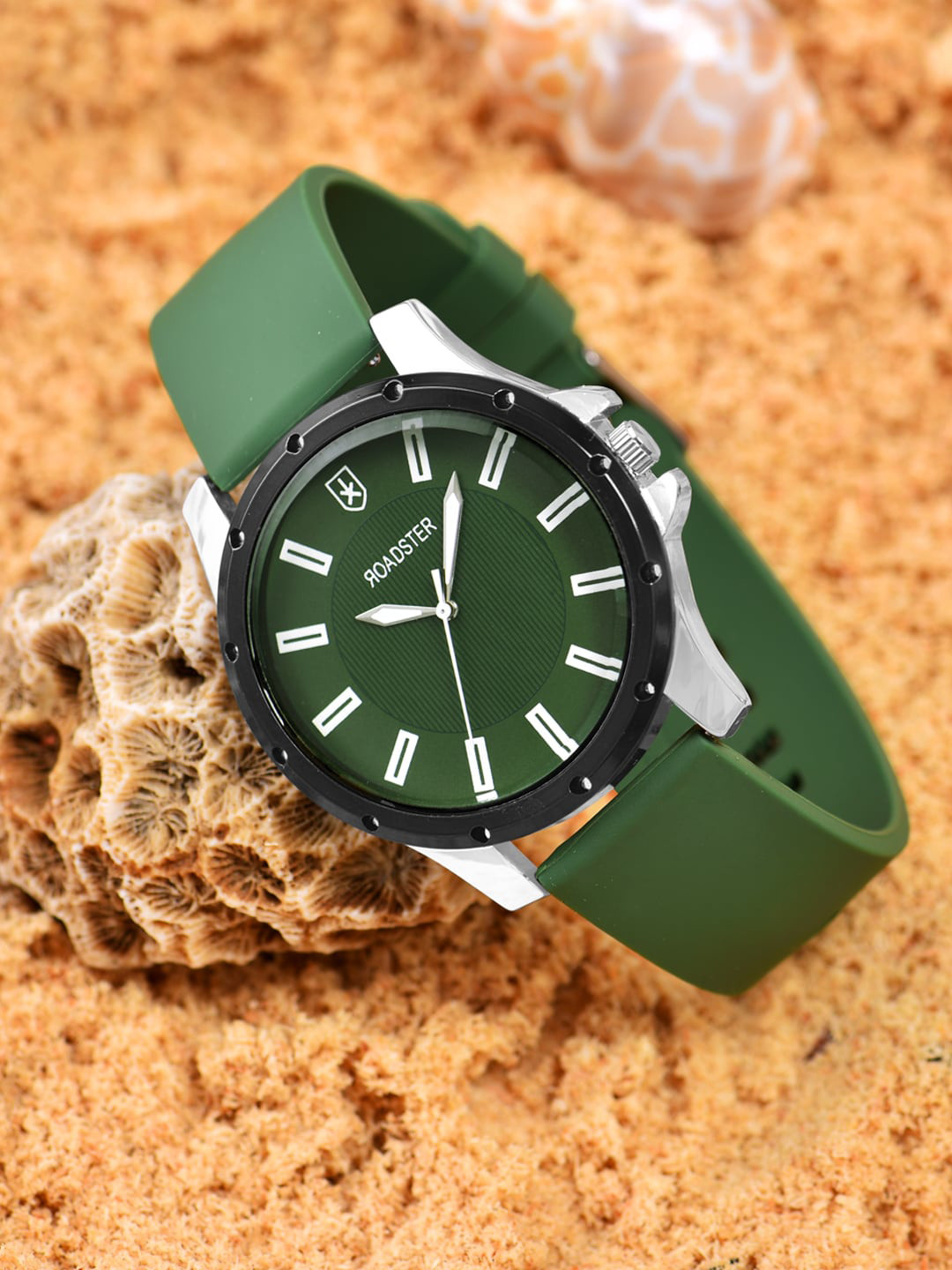 Buy Roadster Green Men Analog Water Resistant Reset Time Wrist Watch