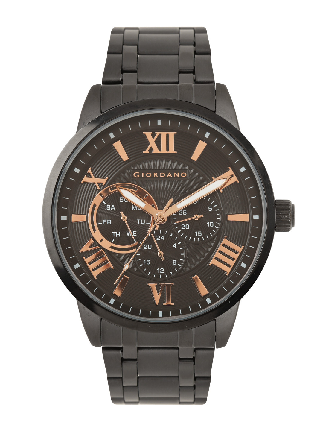 Buy GIORDANO Men Black Multifunction Analogue Watch A1077