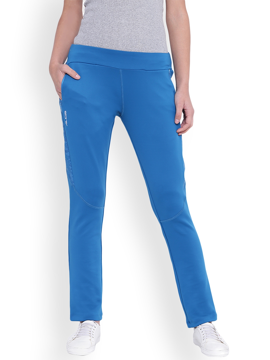 light blue track pants