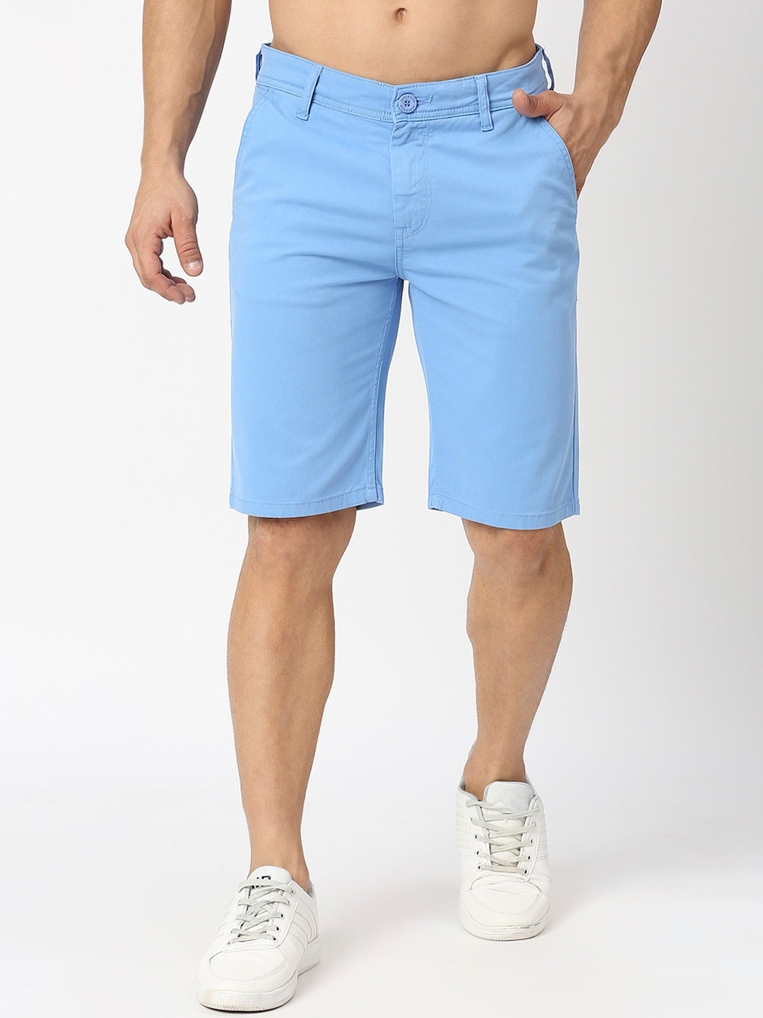 Buy HERE&NOW Men Mid Rise Slim Fit Chinos Shorts - Shorts for Men ...