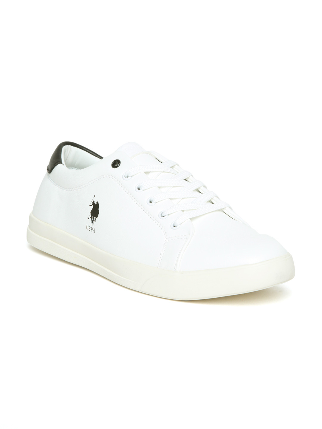 U.S. Polo Elegant White/Blue Sports Shoe - Men's