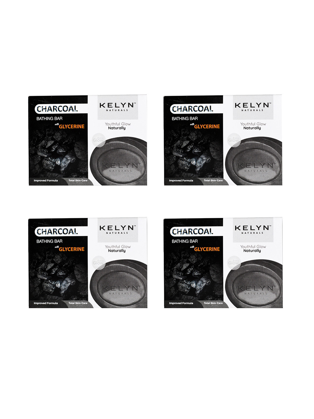 Buy KELYN Set Of 4 Charcoal Nourishing Soap With Glycerine For Deep Cleansing Soap for Unisex