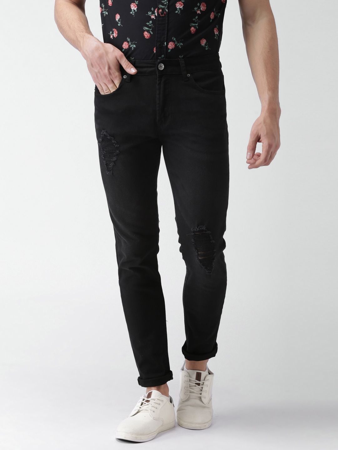 black stretchable jeans