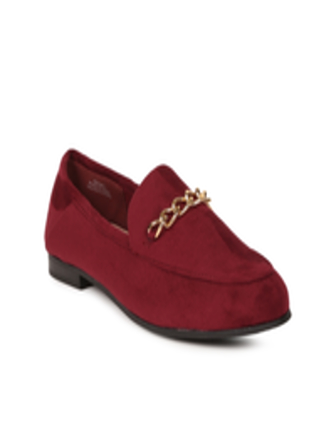 Buy FOREVER 21 Women Burgundy Loafers - Casual Shoes for Women 2408035 ...