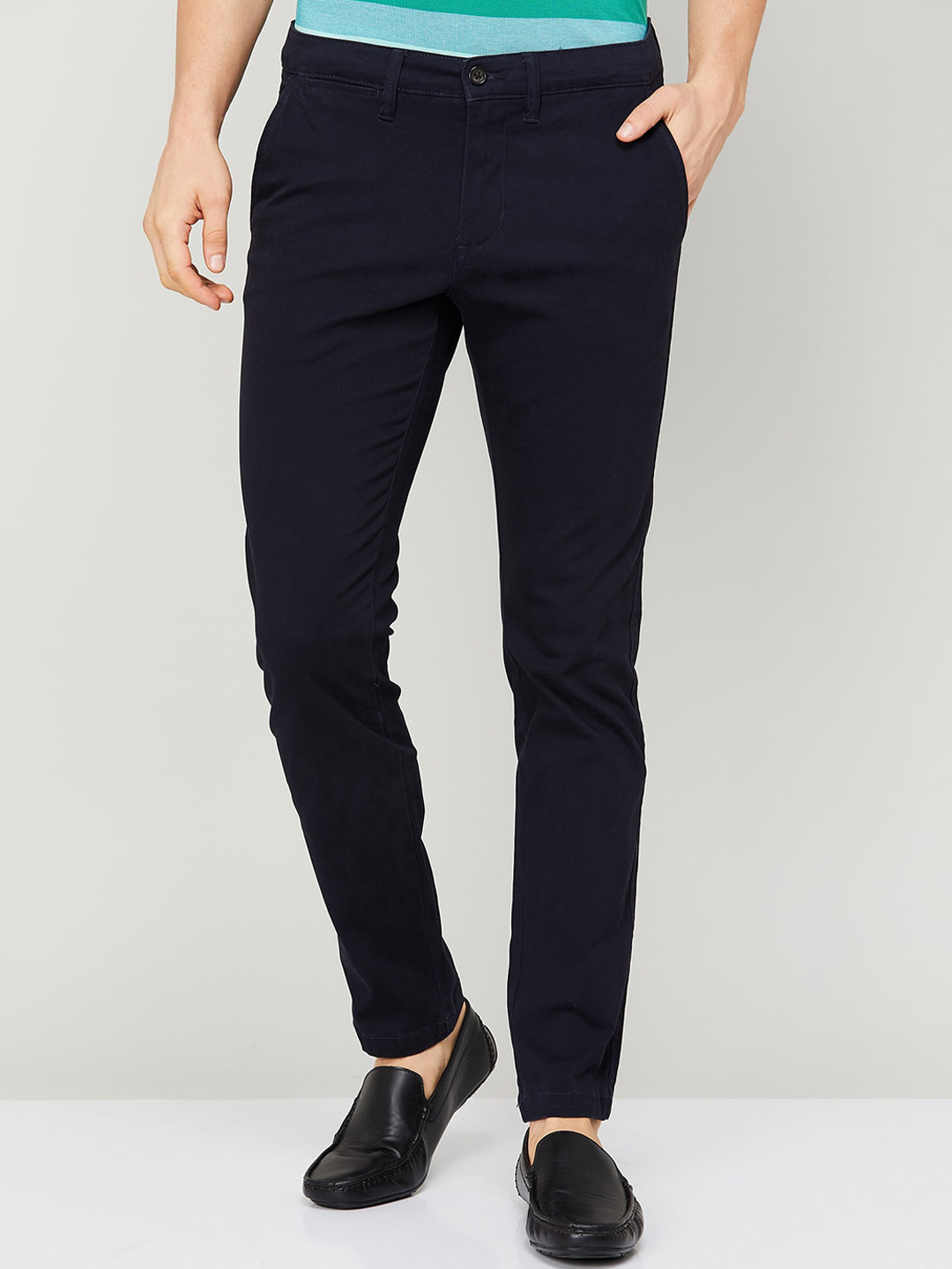 Buy CODE By Lifestyle Men Slim Fit Cotton Lycra Trousers Trousers for