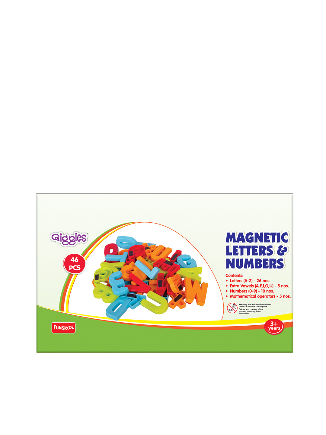 Buy Giggles 46 Pcs Magnetic Letters & Numbers With Jar - Learning And ...