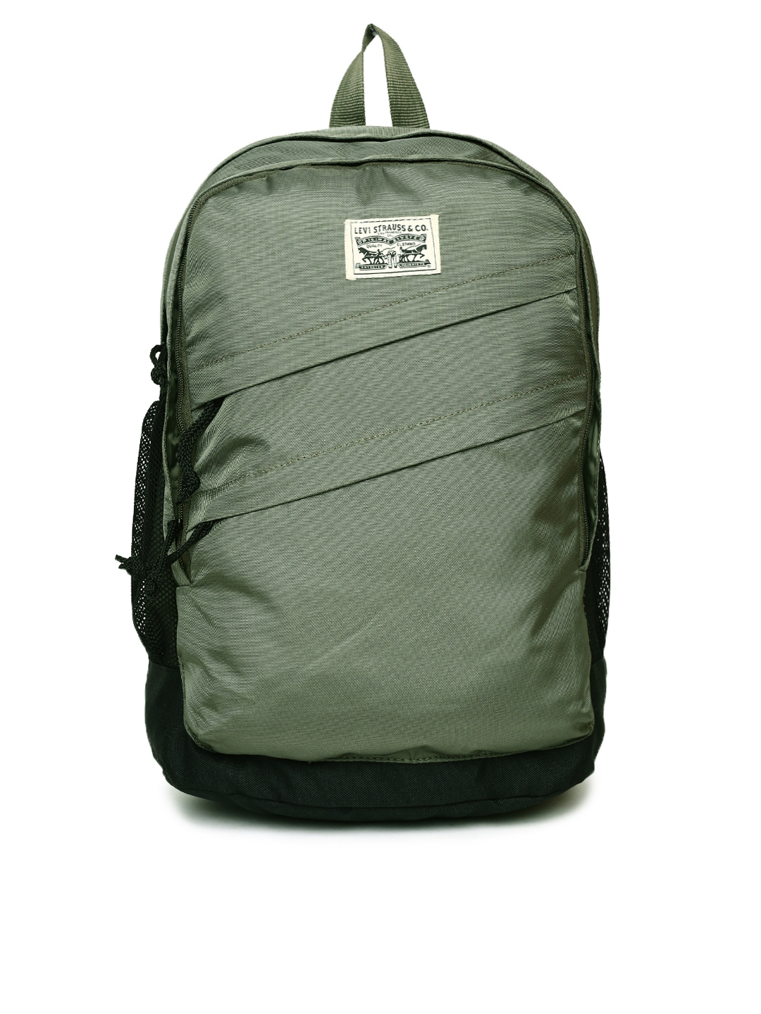 Buy Levis Men Olive Green Colourblocked Laptop Backpack - Backpacks for ...