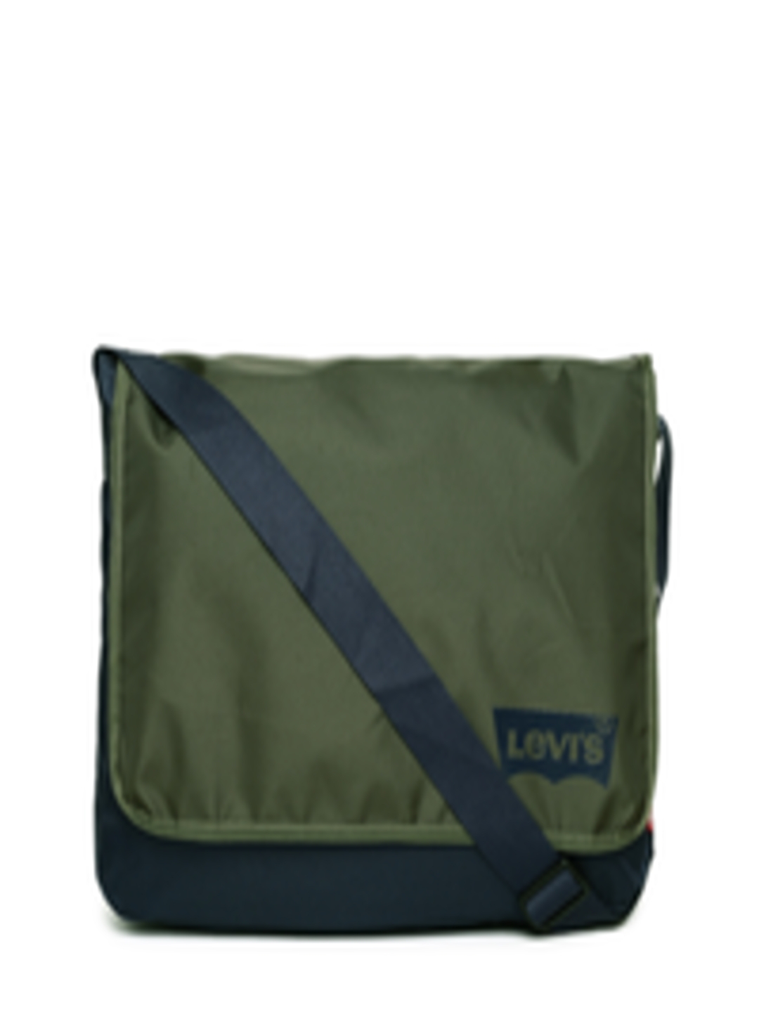 Buy Levis Men Navy & Olive Green Colourblocked Messenger Bag ...