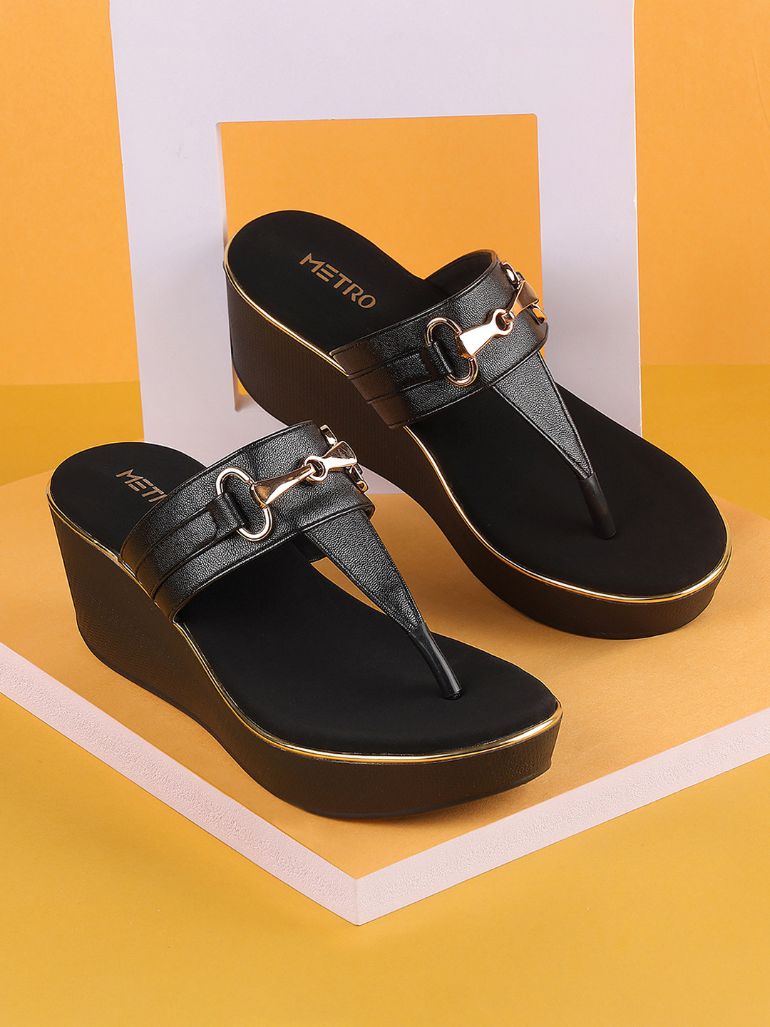 Buy Metro Open Toe Wedge Heels Heels for Women 24098088 Myntra