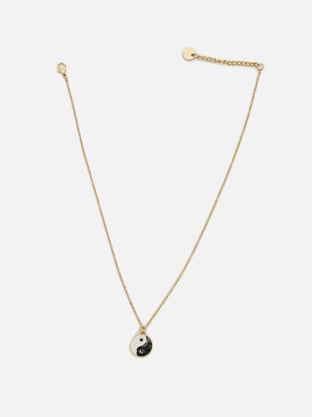 Buy FOREVER 21 Gold Toned Silver Gold Plated Chain Necklace And