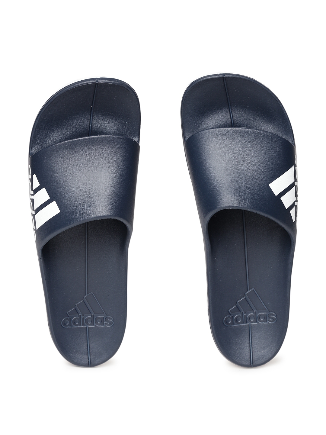 Buy ADIDAS Men Navy Blue AQUALETTE CF Solid Sliders - Flip Flops for Men 2410164 | Myntra