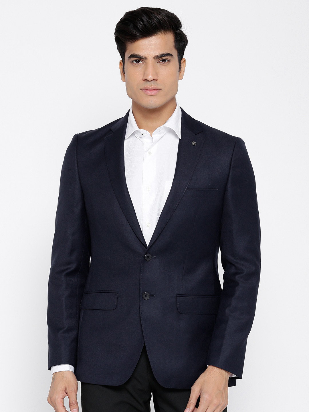 Buy Raymond Navy Slim Fit Single Breasted Formal Blazer Blazers for