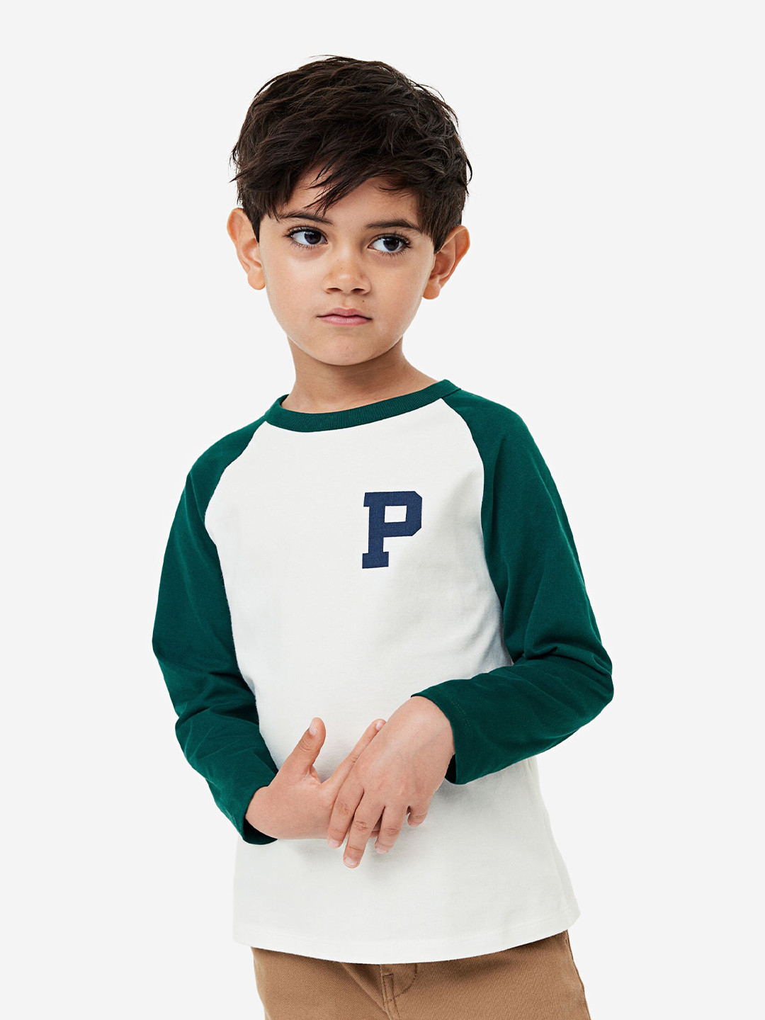Buy H&M Boys Pure Cotton Long Sleeved Raglan T Shirt Tshirts for Boys