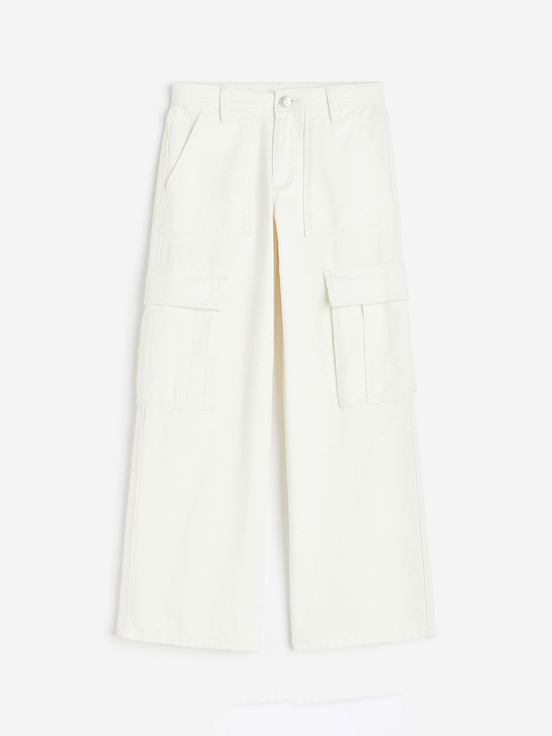 Buy H&M Girls Wide Leg Low Cargo Trousers Trousers for Girls 24112778