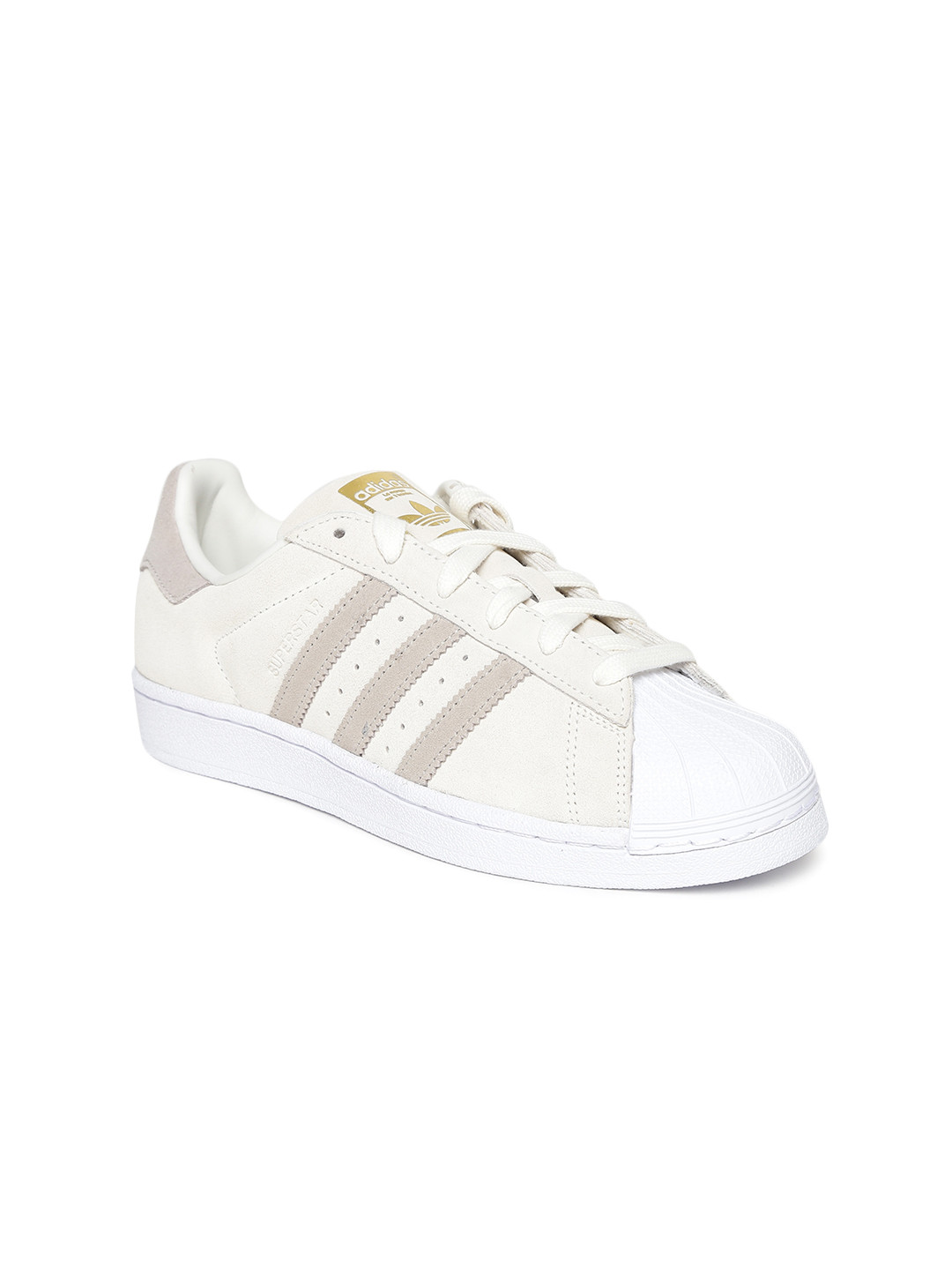 Buy ADIDAS Originals Women Cream Coloured Superstar Leather Sneakers