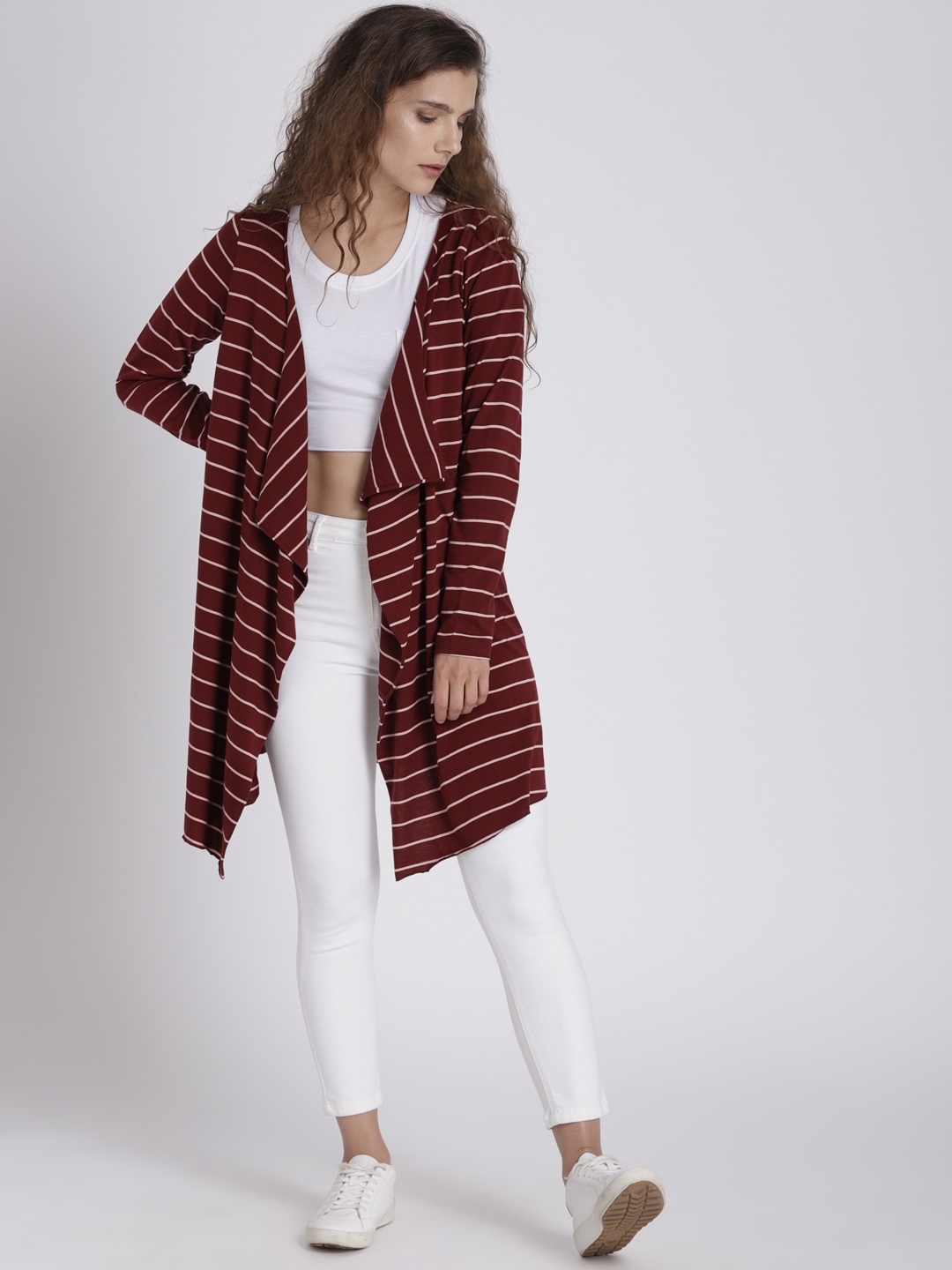long striped shrug