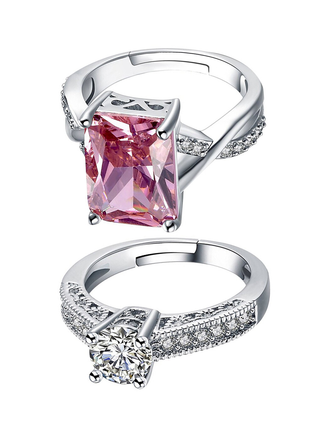 Buy Yellow Chimes Set Of 2 Crystal Finger Rings - Ring for Women ...