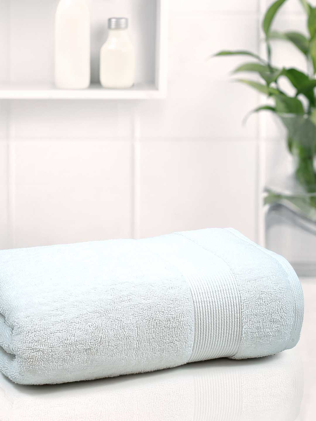 Buy Anko White 670 GSM Pure Cotton Antibacteria Large Bath Towel Bath