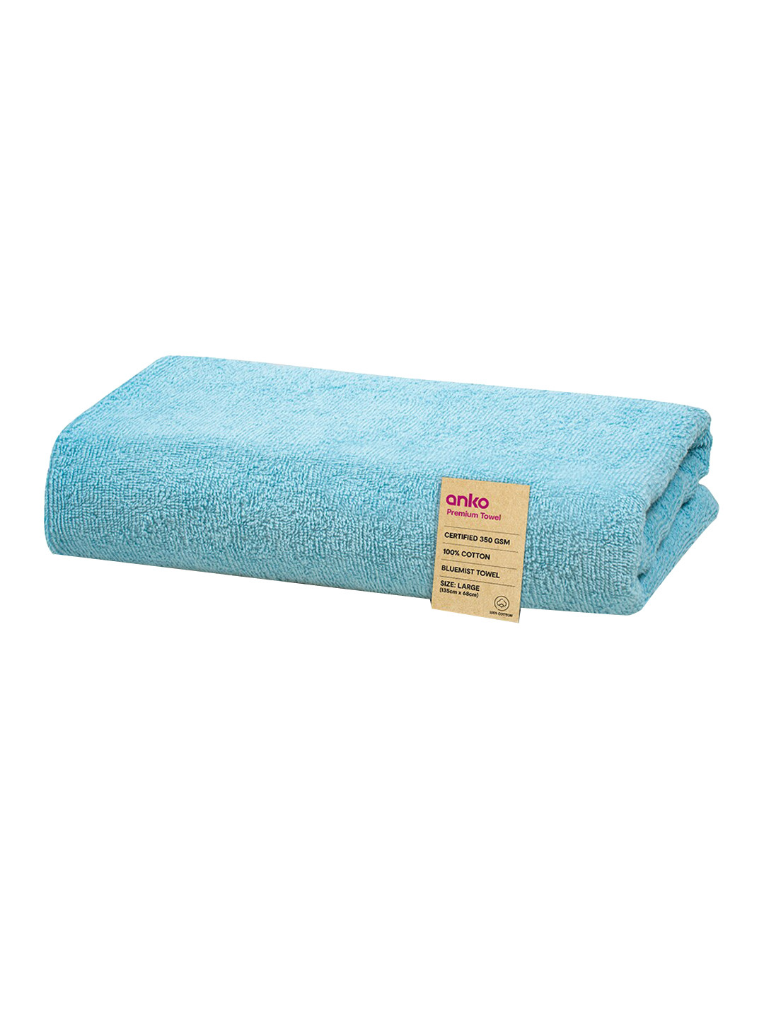 Buy Anko Madison Blue 350 GSM Organic Cotton Bath Towel Bath Towels