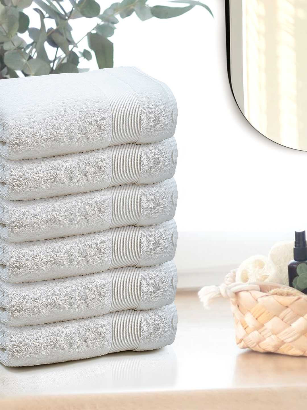 Buy Anko White 550 GSM Pure Cotton Malmo Antibacteria Face Towel Set Of