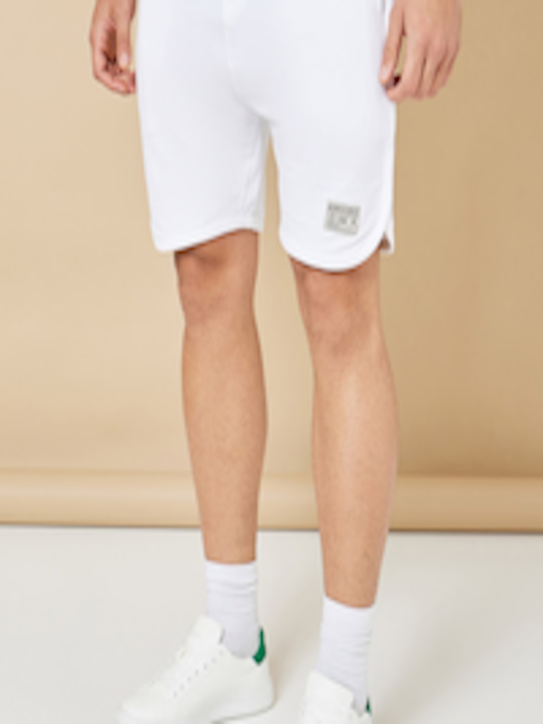 Buy Styli Men White Running Mid Rise Pure Cotton Shorts - Shorts for ...