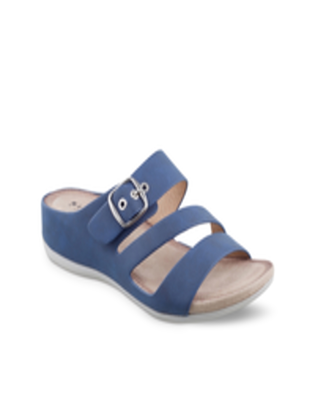 Buy Wet Blue Women Navy Blue Solid Sandals - Heels for Women 2421082 ...