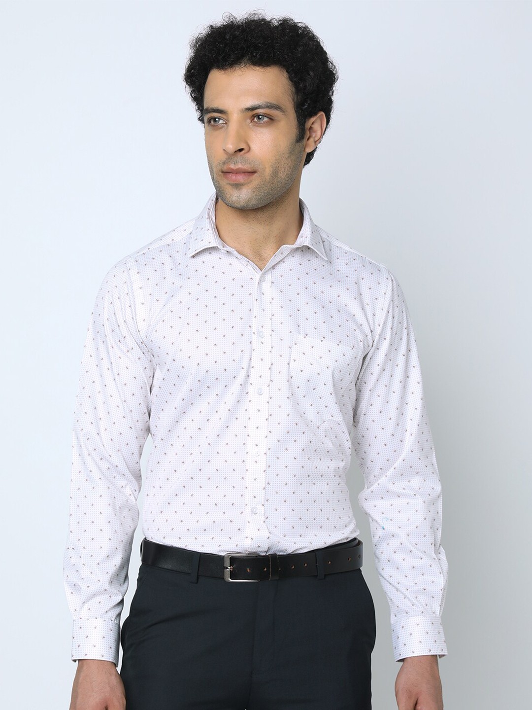 Buy INSPIRO Micro Ditsy Printed Classic Slim Fit Formal Shirt - Shirts ...