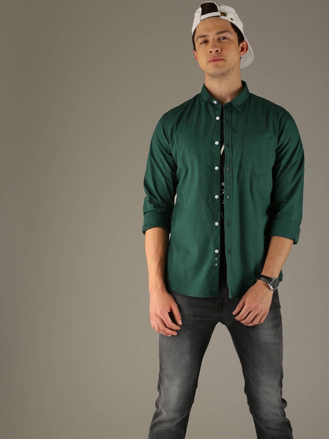 flying machine hooded shirt